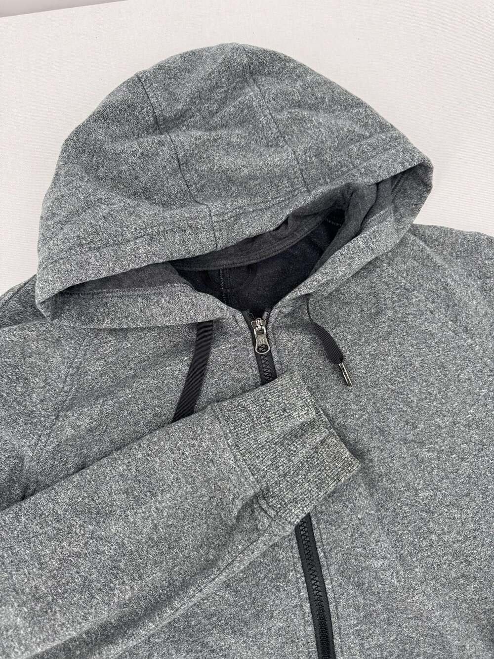 Lululemon Full Zip Hoodie Gray Marled Cotton Blend